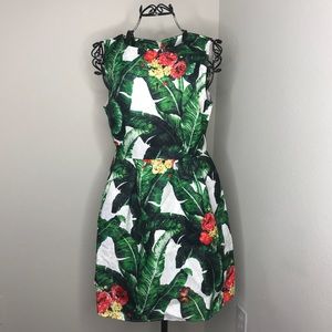 Tropical A-Line Dress